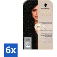 Schwarzkopf - Haarkleuring - Creme Supreme 1-0 - Natuurlijk Zwart - 245g - Voordeelverpakking - 6 stuks