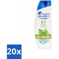 Head & shoulders - Shampoo - 2-in-1 - Apple Fresh - 100% Roosvrij - 300 ml - Bulkverpakking - 20 stuks