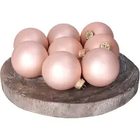 Krebs kerstballen - 16x stuks - chic roze - glas - 7 cm - mat