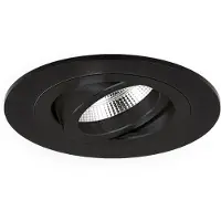 Yphix Venezia - Inbouwspot Zwart Rond - Kantelbaar - Voor 35mm Spots - 1 Lichtpunt - Ø 71mm