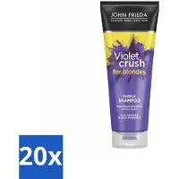 John Frieda – Shampoo – Sheer Blonde Colour Renew Zilver – Neutraliseert gele tonen – 250 ml - Bulkverpakking - 20 stuks
