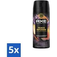 Axe – Deodorant – Peach Infusion – 150 ml - Bulkverpakking - 5 stuks