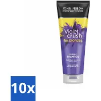John Frieda – Shampoo – Sheer Blonde Colour Renew Zilver – Neutraliseert gele tonen – 250 ml - Bulkverpakking - 10 stuks