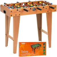 Springos Voetbaltafel - Tafelvoetbal - Tafelvoetbalspel - 2 Ballen - Scoreteller - Hout - 69x35 cm