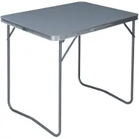 Redcliffs Camping tafel - aluminium - lichtgewicht - grijs/zilver - 80 x 60 x 69 cm - hoge eettafel - Weerbestendig