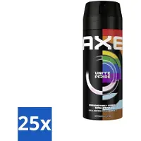 Axe - Deodorant Spray - Unite - Verzorgend - Kruidige Geur - 150 ml - Bulkverpakking - 25 stuks