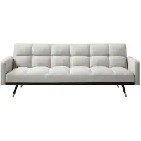 Vente-unique Driezitsslaapbank van beige stof ROREMA