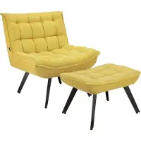 Notio Living Evan-Loungestoel - Curry Stof