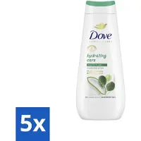 Dove 5 x Douchecrème - Hydrating Care - Aloe Vera - 400 ml - Voordeelverpakking - 5 stuks