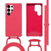IMoshion Color Backcover met afneembaar koord met MagSafe voor de Samsung Galaxy S25 Ultra - Red Raspberry