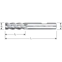 Rotec VHM vingerfrees, 'Silver-Line', tbv non-ferro metalen, ø20