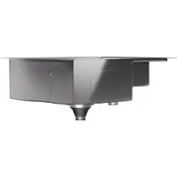Klarstein roestvrijstalen keukenspoelbak (61x50 cm), inclusief overloop en zeef - hoogwaardige spoelbak voor de keuken, geschikt voor elke standaard kraan, ideaal voor uw keukenapparatuur.