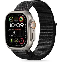 Tech-Protect Nylon Apple Watch 49 / 46 / 45 / 44 Mm Bandje Zwart