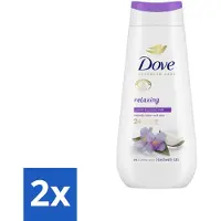 Dove 2 x Douchecrème - Relaxing - Kokos & Jasmijn - 225 ml - Douchegel - Verzorgend - Hydraterend - Jasmijn - Kokosmelk