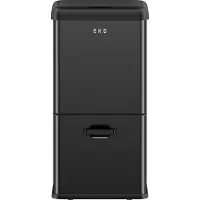 EKO - Vintage Sensor Bin 32+18 liter - Powdercoated Steel ABS - Matt Schwarz