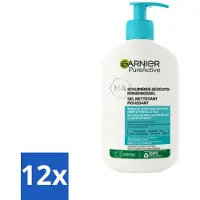Garnier - Pure Active - Gezichtsreiniger - Hydraterend - 250 ml - Voordeelverpakking - 12 stuks