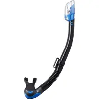 Tusa Hyperdry Elite II – Premium snorkel met droogtop systeem en hypoallergene siliconen mondstuk – Zwart/Lichtblauw – SP0101QB FB