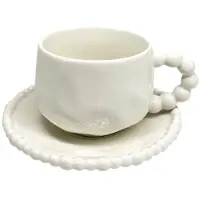 Almina – koffiekopjes set – Pearly 12-delig – parelhandgreep – pearly – 200 ml