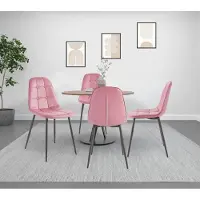 Notio Living Luna-Eetkamerstoel - Rose PU - Set van 4