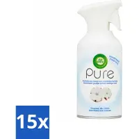 Air Wick - Spray - Zachtheid Van Katoen - Luchtverfrisser - 250 ml - Bulkverpakking - 15 stuks