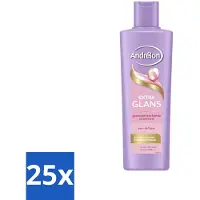 Andrélon 25 x – Shampoo – Extra Glans – 250 ml - Extra Glans Shampoo - Dof Haar - Haar Verzorging - Zijde Extract - Vitamine C