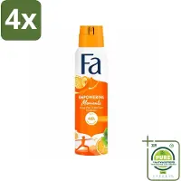 Fa – Deodorant Spray – Empowering Moments – 150 ml - Voordeelverpakking - 4 stuks - Deodorant spray - Geur
