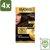 Syoss Oleo Intense - Haarverf - 4-50 - Ijzig Bruin - 115ml x 4