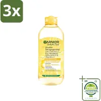 Garnier 3 x - SkinActive - Micellair Water - Vitamine C - Reinigingswater - 400 ml - Grootverpakking - Micellair Water - Reinigingswater - Vitamine C - - Stralende Huid