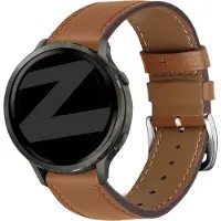 Bandz Leren 'Deluxe' bandje geschikt voor Garmin Vivoactive 4s / Vivomove 3s / Venu 4 - 41mm / Venu 3s / Venu 2s / Forerunner 255s / Forerunner 265s - Comfortabel & Stijlvol - Bruin