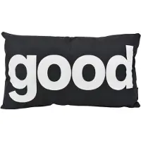 Gek op kussens! Sierkussen good zwart | 30 x 50 cm | katoen/polyester