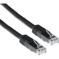 ACT 1,50m Cat6a UTP-kabel, 1,5 meter, Cat6a, U/UTP (UTP), RJ-45 connector, RJ-45 connector, zwart