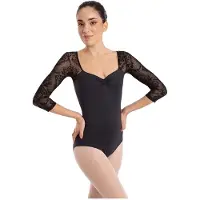 Intermezzo Manila 3/4 3/4 Sleeve Leotard Zwart S Vrouw