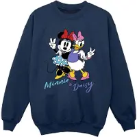 Disney Meisjes Minnie Mouse en Daisy Sweatshirt (Marineblauw)