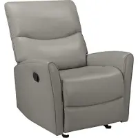 Notio Living Chesley - Fauteuil de relaxation Manuel gauche Gris PU (100 x 81 x 98 cm)