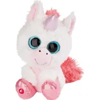 Nici glubschis pluchen knuffel eenhoorn milky-free, 15cm