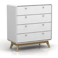 Loft 24 Cassie-Commode - 4-laden - Wit Houtlook