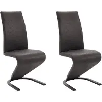 Notio Living Ziri-Stoel - Antraciet - Set van 2