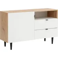 Loft 24 Legro-Dressoir - 1-deur 2-laden - Wit MDF