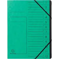 Exacompta 541203E, Project folder, A4, Karton, Groen, 355 g/m², Elastische band