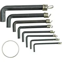 TOYA Cle allen - cle a 6 pans - cle male hexagonale Vorel - 56380 - Set van L-vormige inbussleutels 2-10mm 8 stuks.