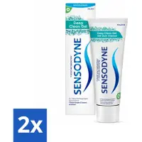 Sensodyne 2 x - Tandpasta - Deep Clean Gel - Grondige Reiniging - 75 ml - Tandpasta Voor Gevoelige Tanden - Gevoelige Tanden - Diepe Reiniging - Fluoride Tandpasta - Tandplak Verwijderen