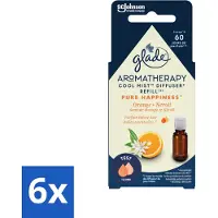Glade - Mistnavulling Pure Happiness - Aromatherapie - 17,4 ml - Voordeelverpakking - 6 stuks