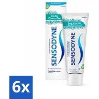 Sensodyne 6 x - Tandpasta - Deep Clean Gel - Grondige Reiniging - 75 ml - Tandpasta Voor Gevoelige Tanden - Gevoelige Tanden - Diepe Reiniging - Fluoride Tandpasta - Tandplak Verwijderen