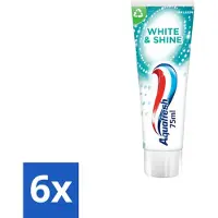Aquafresh White & Shine - Whitening Tandpasta - 75 ml - Voordeelverpakking - 6 stuks