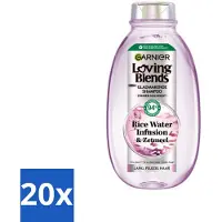 Garnier 20 x - Loving Blends - Shampoo - Rice Water Infusion - Glans & Zachtheid - Lang Haar - 300 ml - Rice Water Shampoo - Glans Haar - Zachtheid Haar - Lang Haar Verzorging - Haarhydratatie