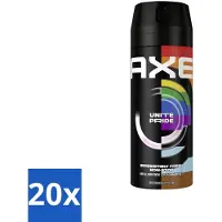 Axe - Deodorant Spray - Unite - Verzorgend - Kruidige Geur - 150 ml - Bulkverpakking - 20 stuks
