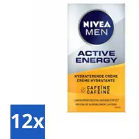 Nivea MEN - Active Energy - Gezichtscrème met Cafeïne - 50 ml - Voordeelverpakking - 12 stuks