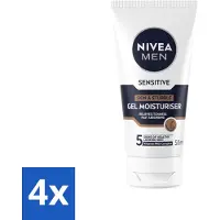 Nivea MEN - Sensitive - Gezichtsgel Huid & Stoppelbaard - 50 ml - Voordeelverpakking - 4 stuks