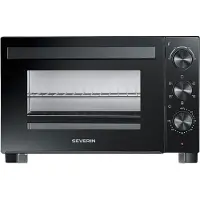 Severin TO 2075 Bak- en Braadoven – 30 Liter – Hetelucht – Draaispit – Timer – Zwart