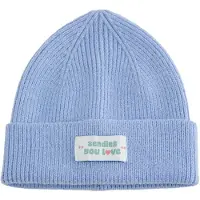 We fashion gebreide muts lichtblauw Meisjes Acryl Effen - maat S